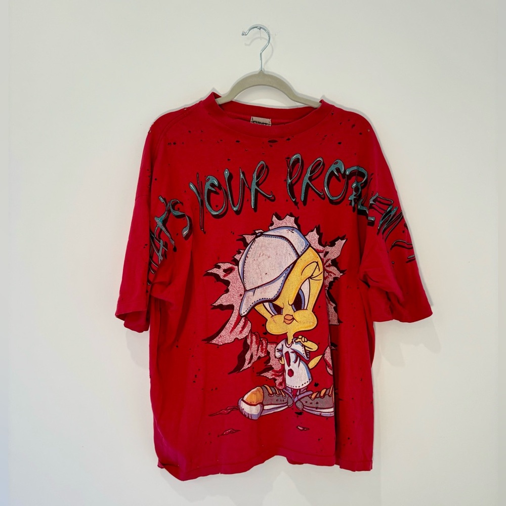 Vintage Distressed Tweety Bird “Whats Your Problem?” T-Shirt - Looney Tunes